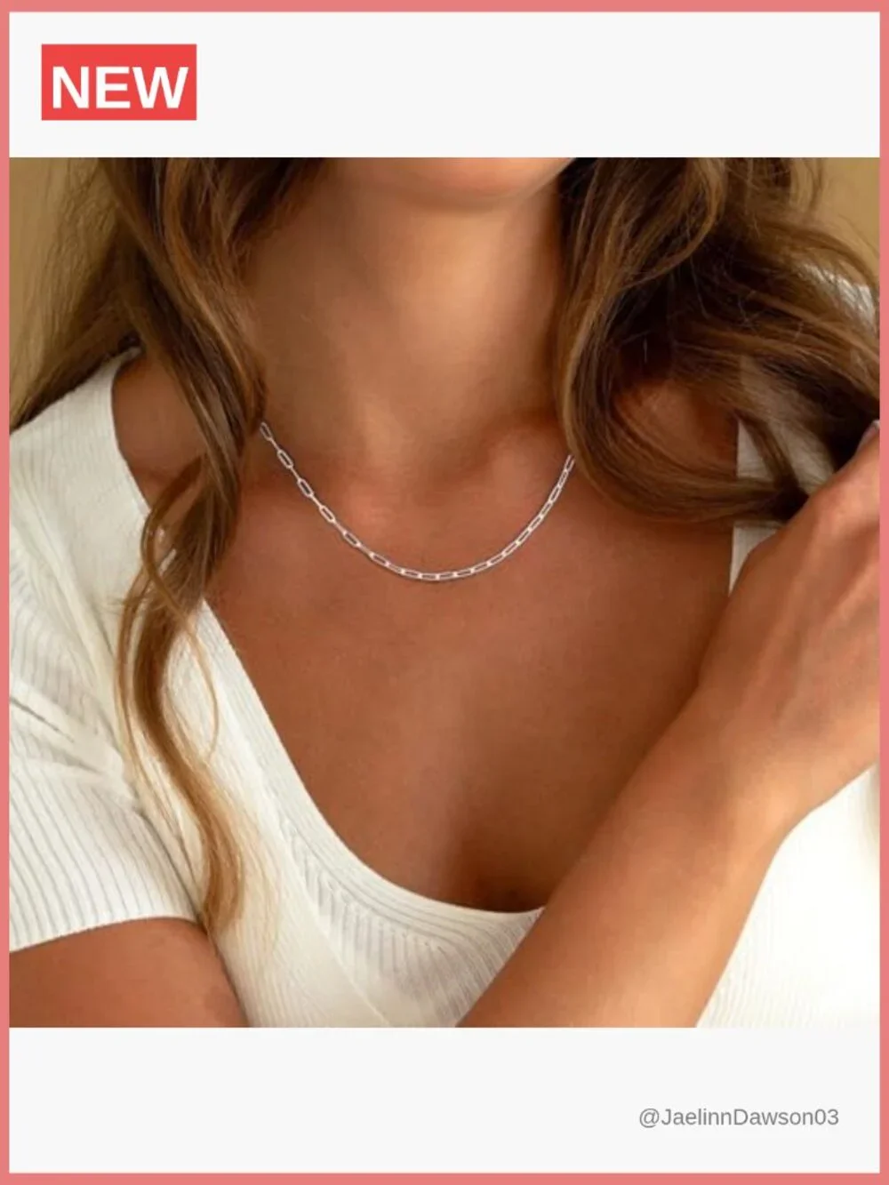 Sterling Silver Paperclip Chain Necklace 18in 3mm Lobster Clasp